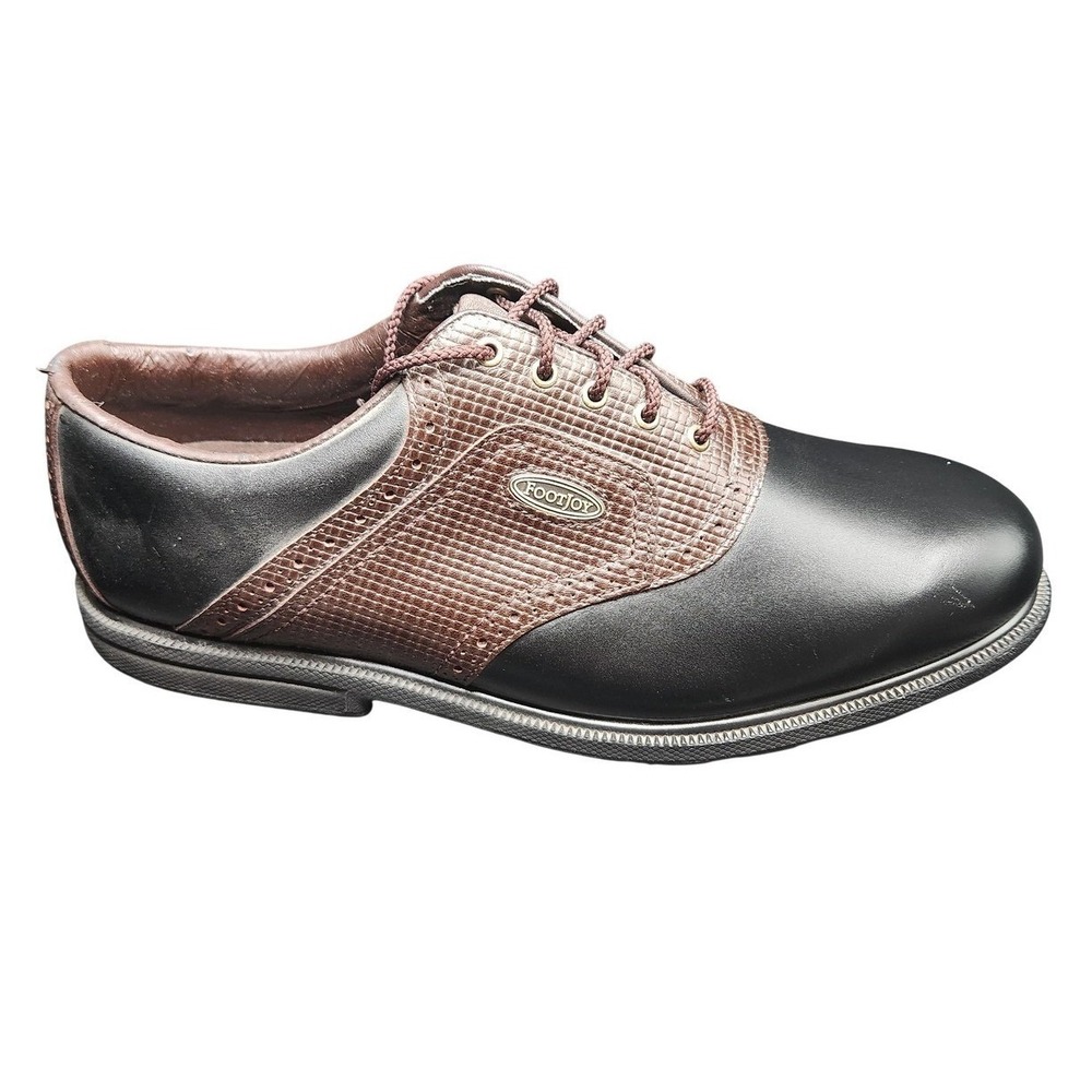 FootJoy SoftJoys Terrains Shoes Mens Size 11.5 Brown Leather Golf Spikes 57635